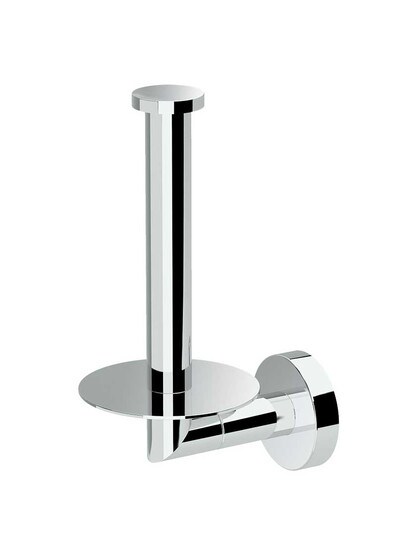Glam Vertical Toilet Paper Holder in Polished Chrome.